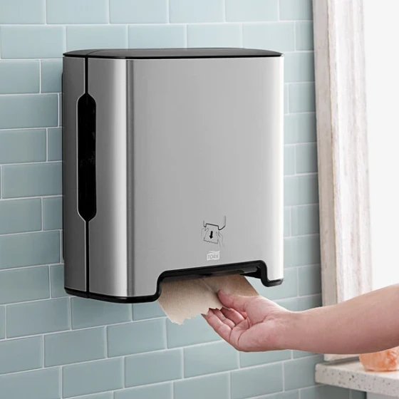 Tork Image Matic 461002 Stainless Steel Wall-Mount Manual Paper Towel Dispenser H1