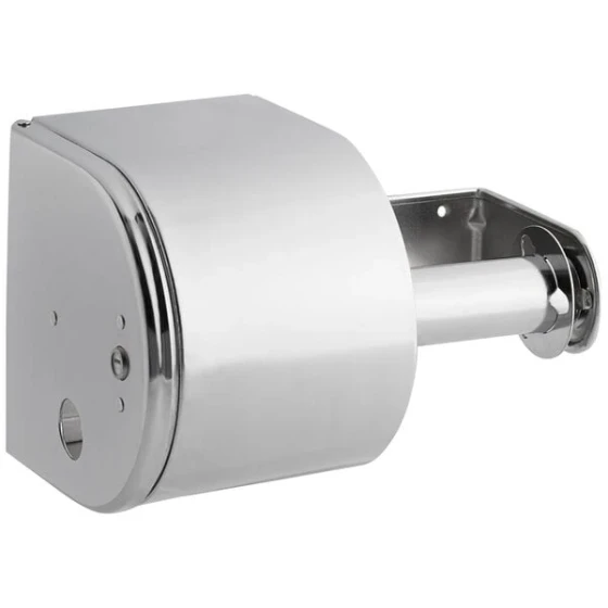 San Jamar R1500XC 4" Double Roll Stainless Steel Toilet Tissue Dispenser with Protective Reserve