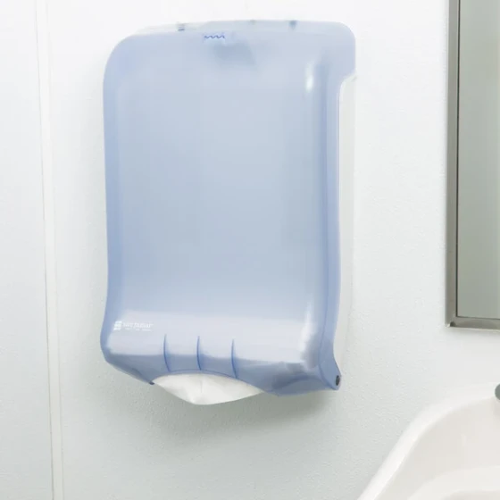 San Jamar T1700TBL Ultrafold Classic Large Capacity C-Fold / Multi-Fold Towel Dispenser - Arctic Blue