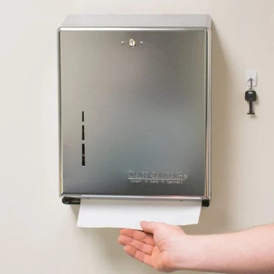 San Jamar T1900XC Chrome C-Fold / Multi-Fold Towel Dispenser