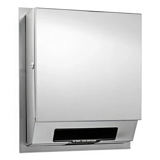 American Specialties, Inc. Simplicity 10-68523A-4 Semi-Recessed Battery-Operated Automatic Paper Towel Dispenser