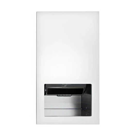 American Specialties, Inc. Piatto 10-645210A-00 Recessed Automatic Roll Paper Towel Dispenser with White Phenolic Door