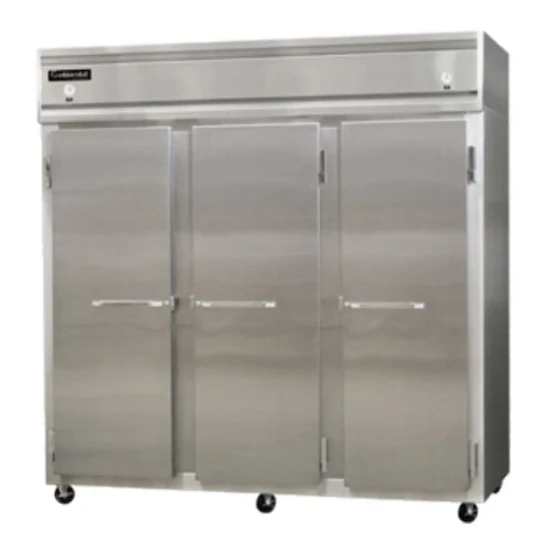 Continental Refrigerator 3RFFNSS 78" Solid Door Dual Temperature Reach-In Refrigerator / Freezer / Freezer - 68 cu. ft.