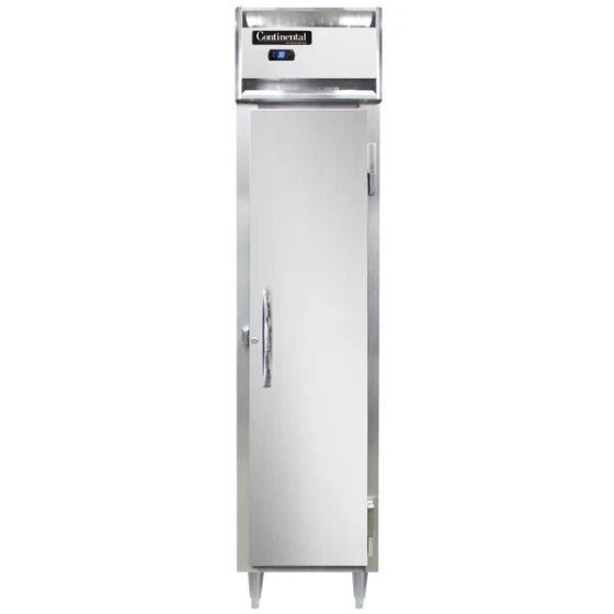 Continental D1RSENSA 18" Narrow Solid Door Reach-In Refrigerator