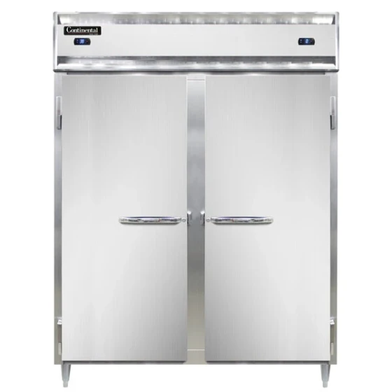 Continental Refrigerator D2RFENSA 57" Solid Door Extra-Wide Dual Temperature Reach-In Refrigerator/Freezer