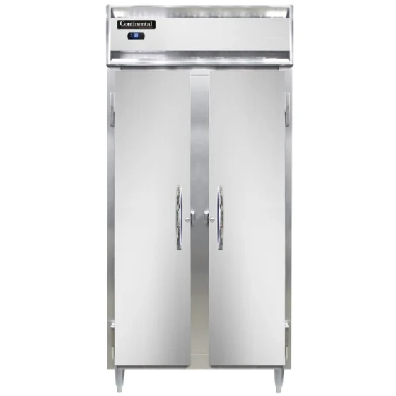 Continental Refrigerator D2RSESNSA 36" Narrow Shallow Depth Solid Door Reach-In Refrigerator