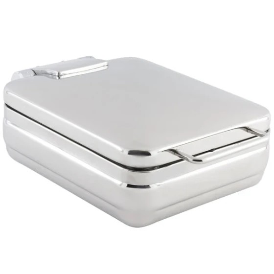 Bon Chef 20308NG 4 Qt. Stainless Steel Hinged Top Half Size Induction Chafer