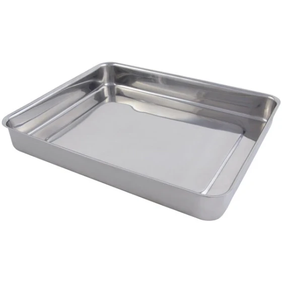 Bon Chef 60017 Cucina 5 Qt. Stainless Steel Roasting Pan - 14" x 12 1/8" x 2 1/8"