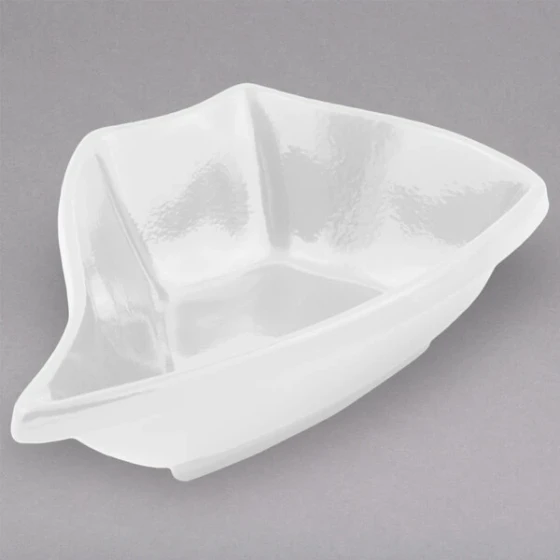 Bon Chef 70006PWHT Futura 32 Oz. White Sandstone Finish Cast Aluminum Bowl