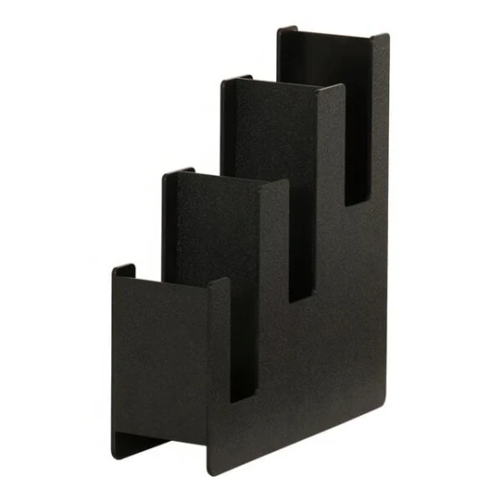Cal-Mil Classic Black Plastic 3-Tier Cup / Lid Organizer 23187-13