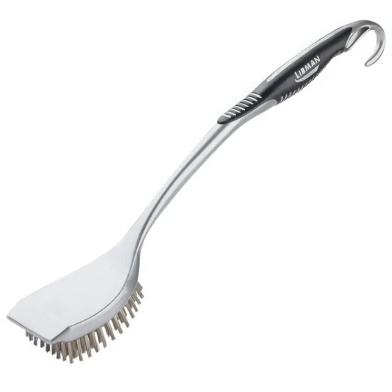 Libman 566 Stainless Steel Long Handle Grill Brush - 6/Pack