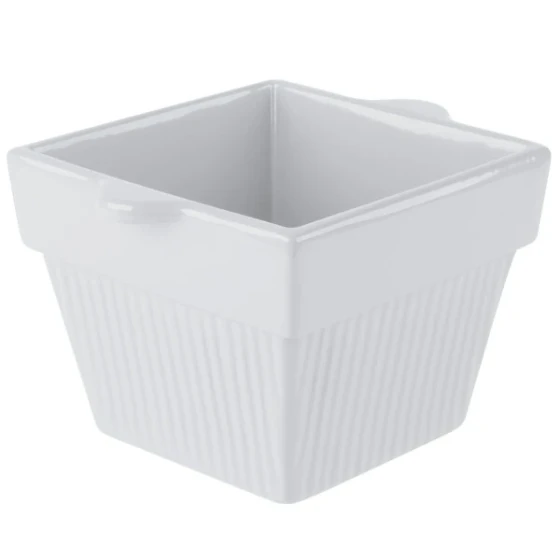 TableCraft CW1460GY 1.5 Qt. Gray Cast Aluminum Square Condiment Bowl