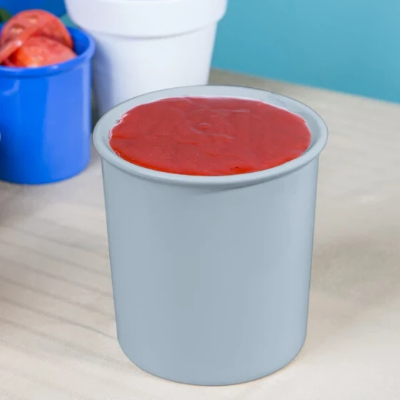 TableCraft CW1680GY 2.5 Qt. Gray Cast Aluminum Salad Dressing Bowl