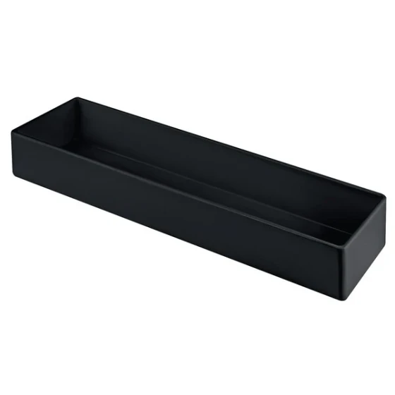 TableCraft CW4018BK Contemporary Collection Black 3.5 Qt. Cast Aluminum Straight Sided Bowl - 3" Deep