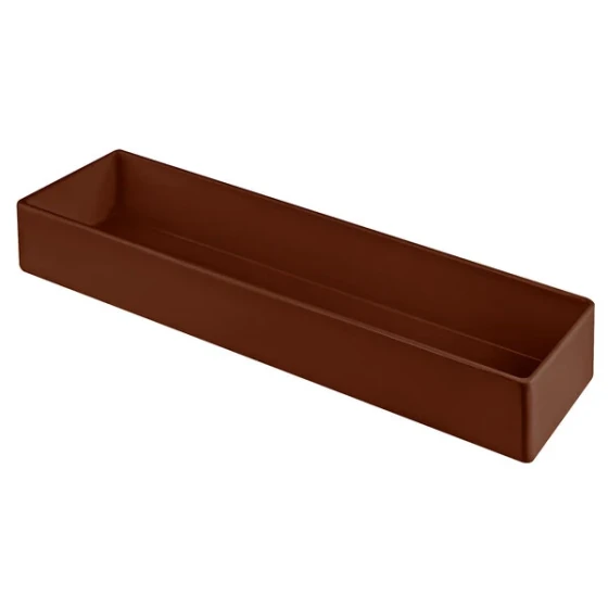 TableCraft CW4018BR Contemporary Collection Brown 3.5 Qt. Cast Aluminum Straight Sided Bowl - 3" Deep