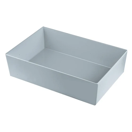 TableCraft CW5002GY Simple Solutions Full Size Gray Cast Aluminum Deep Straight Sided Bowl - 5" Deep