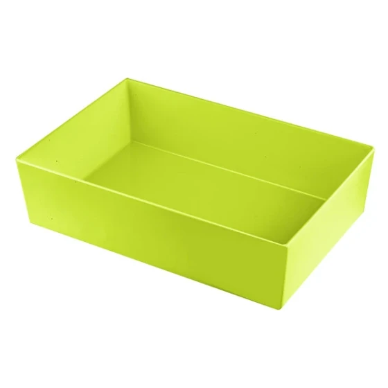 TableCraft CW5002LG Simple Solutions Full Size Lime Green Cast Aluminum Deep Straight Sided Bowl - 5" Deep