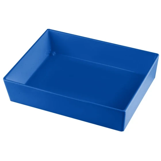 TableCraft CW5004CBL Simple Solutions 1/2 Size Cobalt Blue Cast Aluminum Straight Sided Bowl - 3" Deep