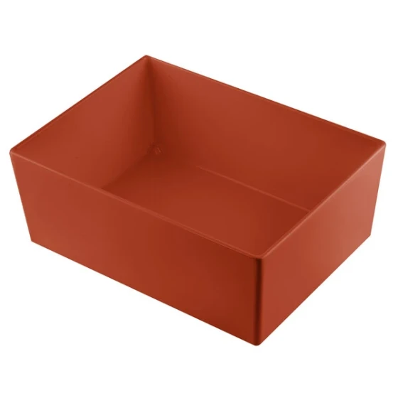 TableCraft CW5006CP Simple Solutions 1/2 Size 8 Qt. Copper Cast Aluminum Deep Straight Sided Bowl - 5" Deep