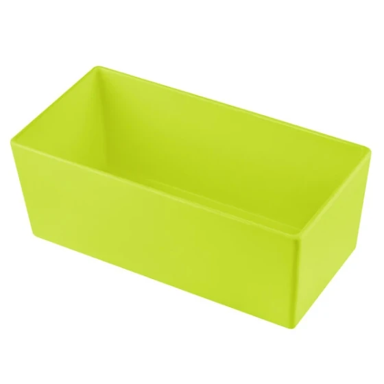 TableCraft CW5014LG Simple Solutions 1/3 Size Lime Green Cast Aluminum Deep Straight Sided Bowl - 5" Deep