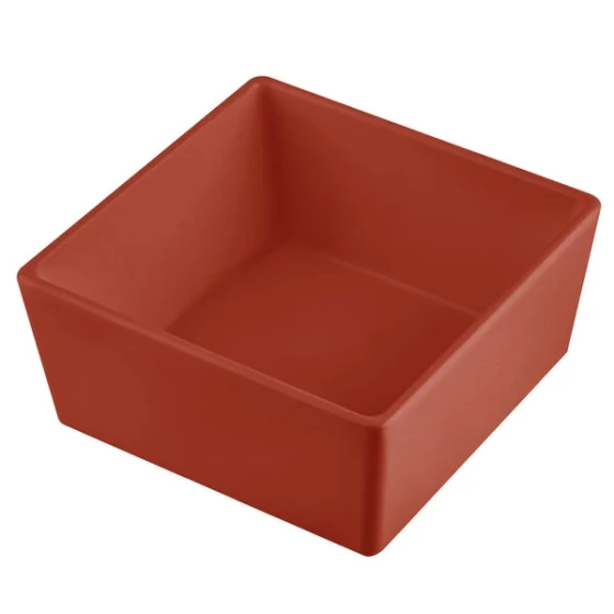 TableCraft CW5016CP Simple Solutions 1/6 Size Copper Cast Aluminum Straight Sided Bowl - 3" Deep