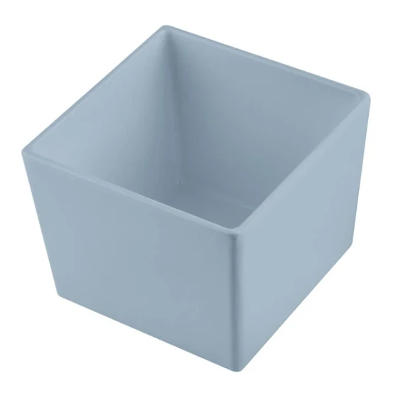 TableCraft CW5018GY Simple Solutions 1/6 Size Gray Cast Aluminum Straight Sided Bowl - 5" Deep