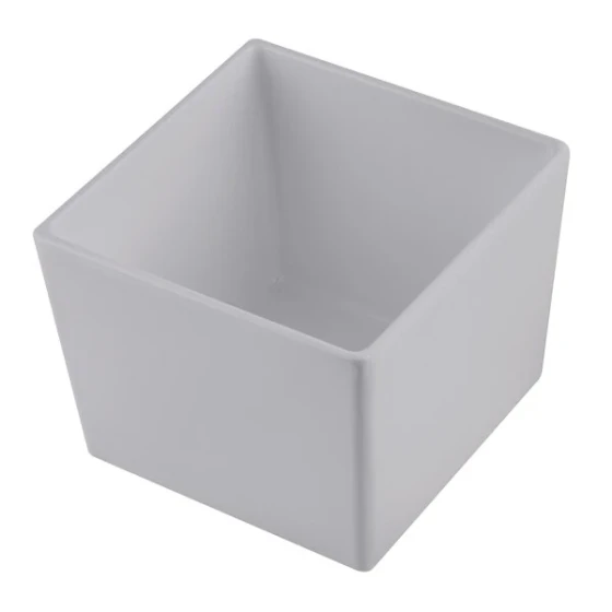 TableCraft CW5018N Simple Solutions 1/6 Size Natural Finish Cast Aluminum Straight Sided Bowl - 5" Deep
