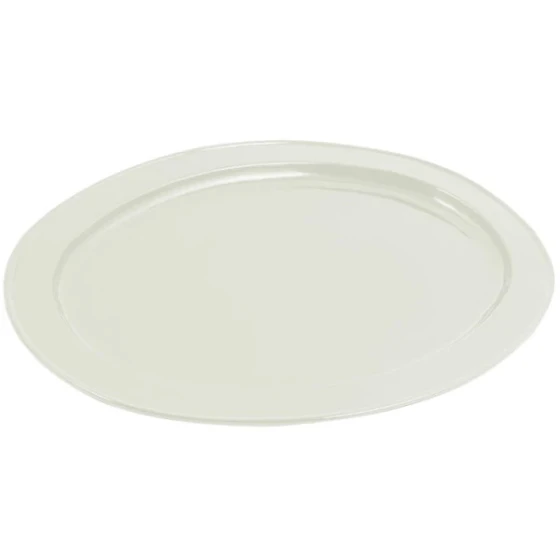 Bon Chef 2045 20" x 14" Ivory Sandstone Finish Cast Aluminum Oval Platter