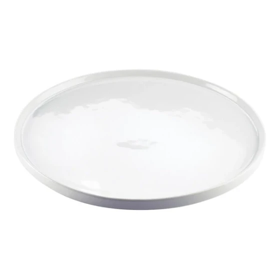 Cal-Mil PP1167 Gourmet Display Round Porcelain Platter - 12 3/4" x 1 1/2"