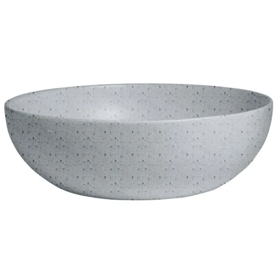 G.E.T. Enterprises BRD18-MOD-G Bugambilia 15.9 Qt. Smooth MOD Finish Gray Granite Resin-Coated Aluminum Extra Large Deep Round Bowl