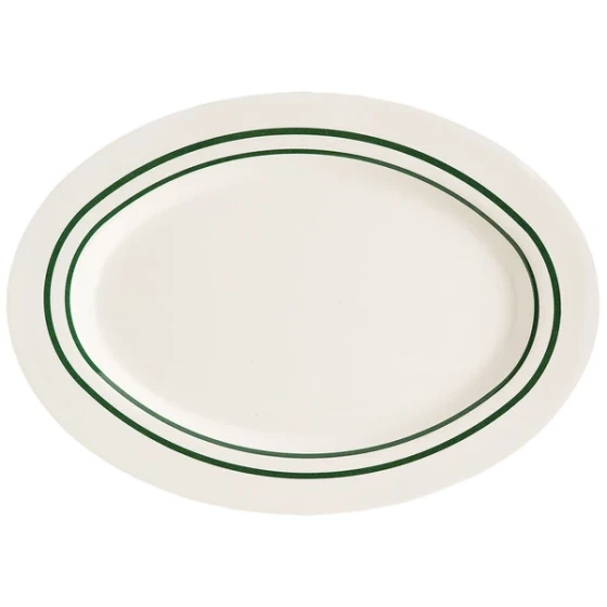 GET M-4010-EM Emerald 16 1/4" Oval Platter - 12/Case
