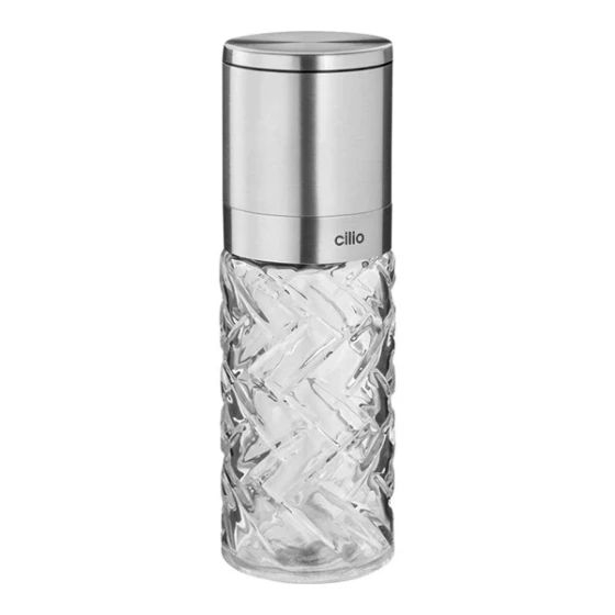 Cilio Cristallo 6 11/16" Stainless Steel Salt / Pepper Mill