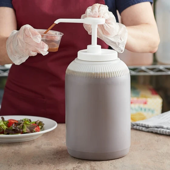TableCraft Condiment Pump Kit with 1 oz. Pump and 1 Gallon Jug