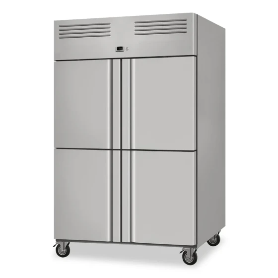 Polare, Upright Refrigerator, 1200 L, 4 Half Doors, Ventilated Cooling, Digital Control, 380 W