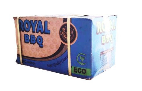 Royal BBQ Charcoal Briquettes Long Hole Blue 10 Kg Box