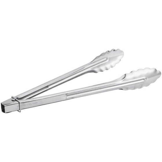 Full Stainless Steel Service Tong - 12 Inch - 30 Cm