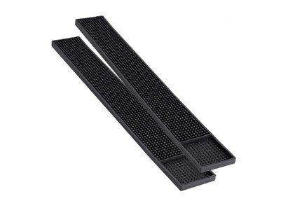 Rubber Service Spill Bar Mat 24 x 3 Inch - Black