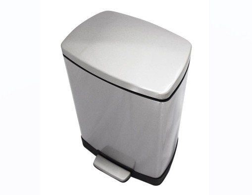 Stainless Steel Garbage Bin - Rectangular - 19 x 27 x 41 Cm - 12 Ltr