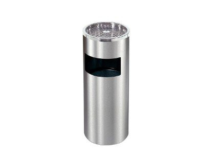 Stainless Steel Ashtray + Trash Bin - Round - 60 x 20.5 CM - 17 Ltr