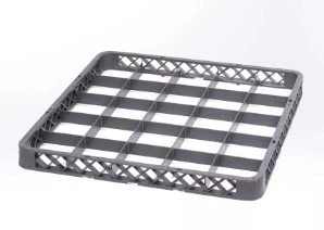 Glass Rack Extensions- Gray 25 Compartment
