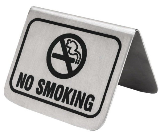 No Smoking Signage Table tag