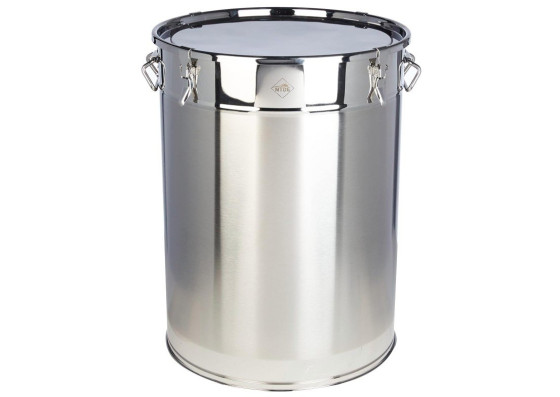 Stainless Steel Round Storage Durm - 45cm - 100 Ltr