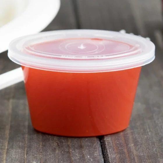Newspring YE501 ELLIPSO 1 oz. Oval Souffle / Portion Cup with Lid - 1,000/Case