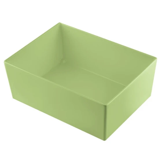 TableCraft CW5006MM Simple Solutions 1/2 Size 8 Qt. Modern Mint Cast Aluminum Deep Straight Sided Bowl - 5" Deep