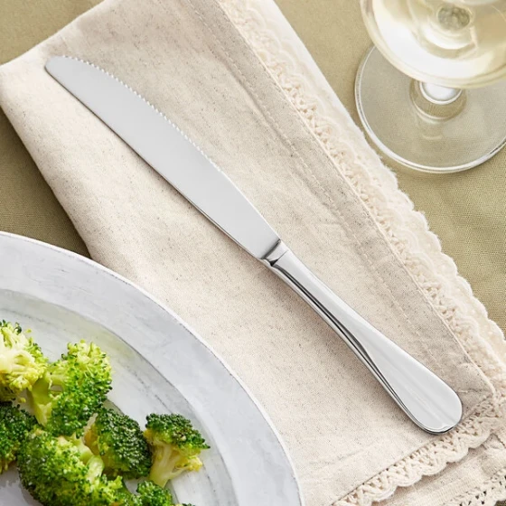 Acopa Brigitte 9 7/16" Stainless Steel Extra Heavy Weight Table Knife - 12/Case