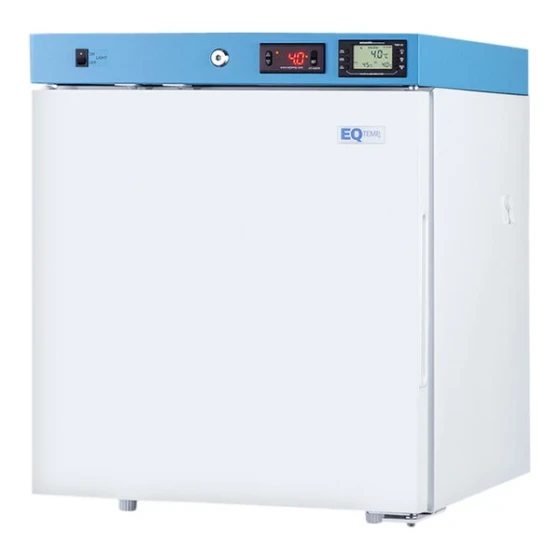 Summit Appliance ACR21WNSF456 EQTemp ACR Series 1.94 Cu. Ft. White / Blue Compact Reach-In Medical Refrigerator with Temperature-Monitored Vaccine Storage - 115V