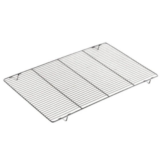 Matfer Bourgeat 312212 15 3/4" x 23 5/8" Footed Stainless Steel Cooling Rack for Full Size Sheet Pan