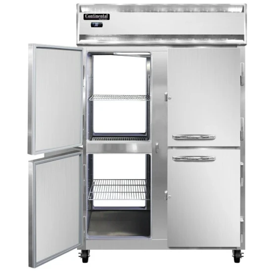 Continental Refrigerator 2R-N-PT-HD 52" Solid Half Door Pass-Through Refrigerator
