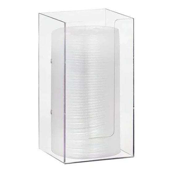 Dispense-Rite Clear Acrylic Single-Section 4" Cup / Lid Organizer MLD-1