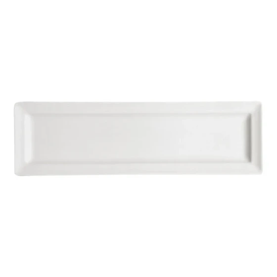 RAK Porcelain Classic Gourmet 11 3/8" x 4 3/4" Ivory Porcelain Rectangular Platter - 12/Case
